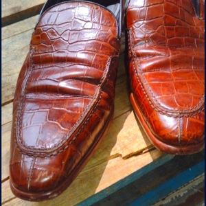 Paul Frederick men's crocodile dress shoes size 10 1/2"